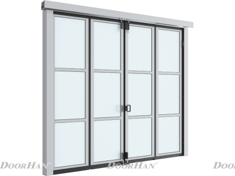 Промышленные складные панорамные ворота без нижней направляющей серии ifg-p, kaluga.doorhan.ru